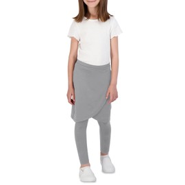 CharmWM Girls High Elastic Waist Skirts Pants Kids Cute Active Golf Tennis Skorts Leggings Grey