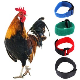 2Pcs Anti Crowing Collar Adjustable Rooster Cockerels Anti-Hook No Noise Nylon Neck Strap Pet Products Pets Collar Anti Crow Rooster Rooster Collar Collar Anti Crow Rooster Collar for Small Rooster