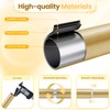 BHSRODS 1" Modern Gold Double Curtain Rod Glass Ends, 48