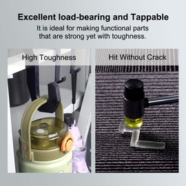 Siraya Tech Blu 3D Printer Resin High Toughness Resolution Strong and Precise 3D Printing 405nm UV-Curing Rapid Resin for LCD DLP 8K 3D Printer (Obsidian Black, 1kg)