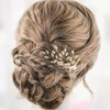 Asooll Bride Wedding Hair Comb Gold Leaf Rhinestone Bridal Hair
