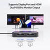 PULWTOP Displaylink Adapter, 4K@60Hz DisplayPort and HDMI Dual Monitor Adapter