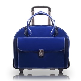 McKlein Glen Ellyn,15" Leather Detachable -Wheeled Ladies' Laptop/Computer & Tablet Business Briefcase Bag/Women's Rolling Overnight Travel Bag, Removable trolley case