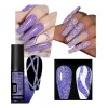 Lilycute Esmalte Reflejante Gel Delineado Doble Efecto Uñas Top Uvled