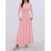 ZESICA Women's Long Sleeve Fall Maxi Dress 2025 Crewneck Knit