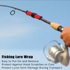 JUXYES Pack of 6 Fishing Lures Wraps, Reusable Lures and