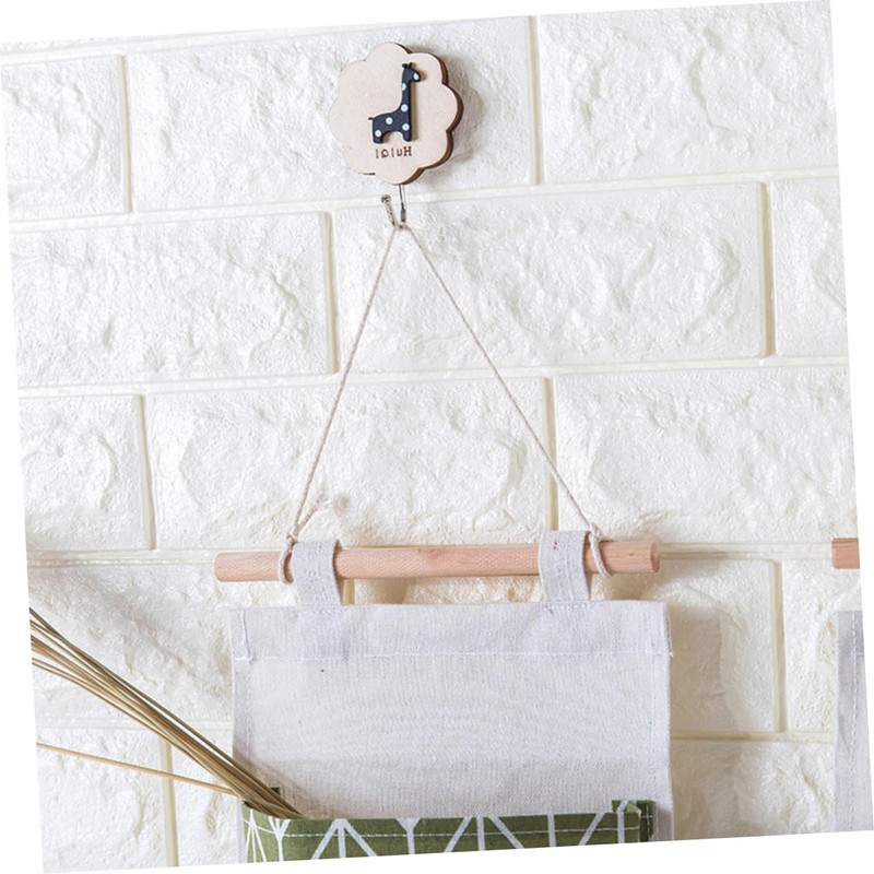 Ciieeo Hanging Storage Organizer Cotton Linen Wall Bag for Clothes