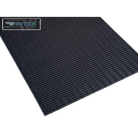 VinGrate Mat Wet Area Floor Matting for Swimming Pool Shower/Locker Room Bathroom Sauna SPA 4-Way Water Drain Indoor/Outdoor Use 3/8" Thick Non-Slip Comfortable on Barefoot (3' x 5', Black)