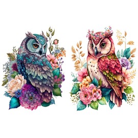 JATOK Diamond Painting for Adults, Owl, Set of 2, 5D DIY Diamond Painting Pictures, Adults, Diamond Art, Full DIY Diamond Art Painting, Embroidery, Cross Stitch Pictures, Home Wall Decor, 30 x 40 cm