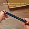 MCNTEIK Blue Gel Pen-Stunning Click Pen with 24K Gold Finish,