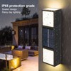 2 Sets Solar Wall Lamp IP65 Protection Grade Bidirectional Multifunctional
