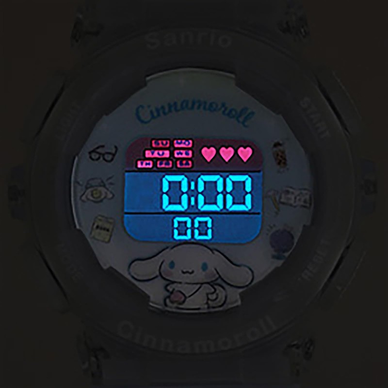 J-AXIS Sanrio Digital Watch with Backlight and Alarm Function for