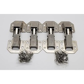 Lock Connection-Concealed Cabinet Hinges 90 Degree Hinges for Kitchen Cabinet, Invisible Cabinet Hinges for Cupboards, Wardrobes, Frameless Cabinet Hidden Hinges (4)