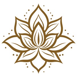 GRAZDesign Wandtattoo Lotus Lotusblume Mandala Blume Wandaufkleber Hindu für Wohnzimmer Schlafzimmer Flur aus Vinylfolie - 60x57cm / gold