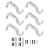 6PCS Curtain Rod Brackets Iron Adjustable Window Curtain Rod Support