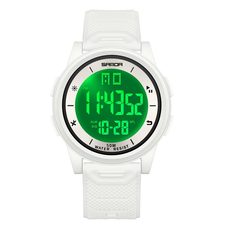Timever Digital Watch Men's Thin Lightweight Comfortable Waterproof Wristwatch, LED