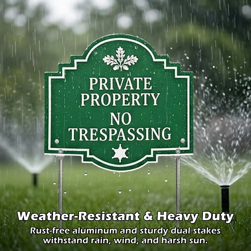 Extra-Large 2-Pack Private Property No Trespassing Signs
