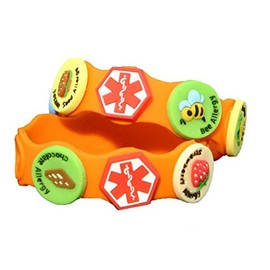 Large Size Band (6 1/8 inches 156mm) with Medical Cross Charm for Allerbling Bracelet