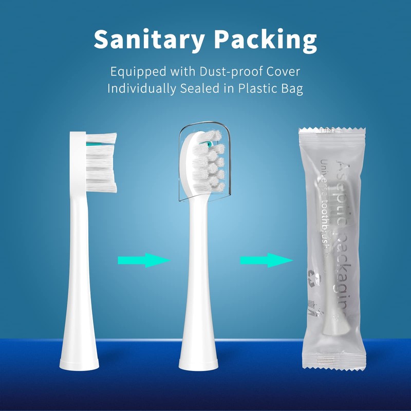 Replacement Flossing Toothbrush Heads with Covers for waterpik Sonic Fusion