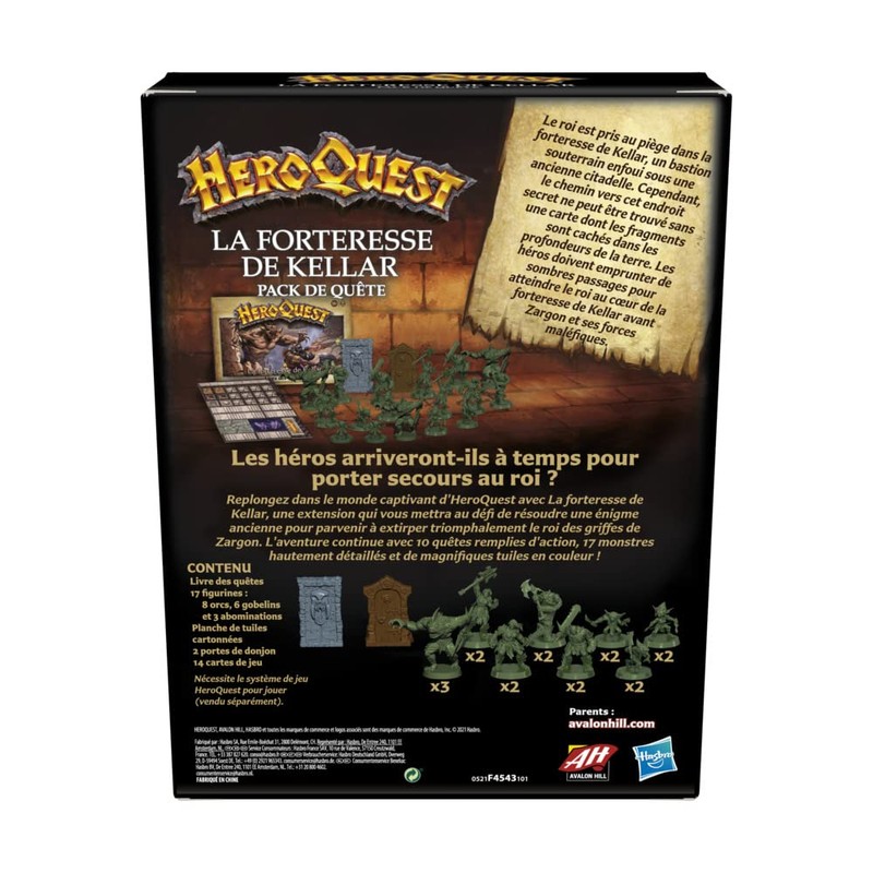 Heroquest La Fortress de Kellar Expansion, 2 A 5 Players,