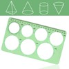 5PCS Circle Template Measuring Geometry Ruler Geometric Drawings Stencils Rulers,