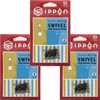 IPPON (一本) ラウンドスナップ付スイベル Sサイズ 10個入 3袋セット