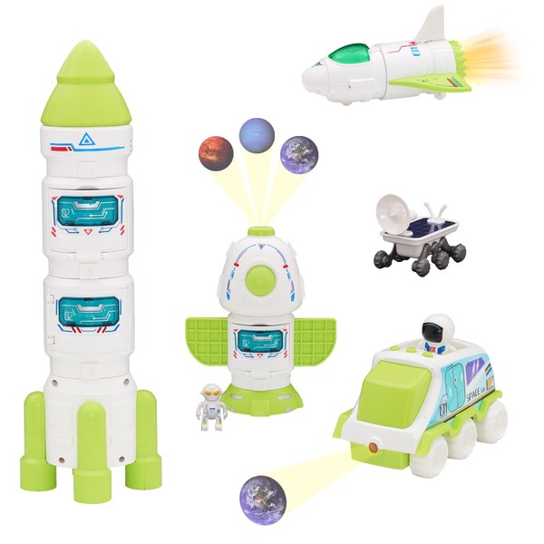 Jomifin Spaceship Toy Set for Kids, Space Astronaut Play with