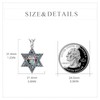 POPLYKE Star of David Necklace Sterling Silver Hebrew Chai (Life)