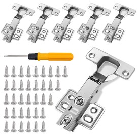 ePicsoa Cabinet Hinges, 110° Corner Stop, 35 mm, Soft Close Hydraulic Hinges, Cabinet Hinges, Furniture Hinges, Soft Close Hinge with 36 Screws, Pot Hinges with Damper for Kitchen Cabinet, Pack of 6