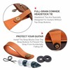 Nefelibata Guitar Strap with Pick Bag, Head Cowhide Leather Ends