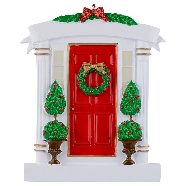 Red Door Personalized Christmas Ornament - New Home Ornament -