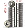 20 PCS Longboard Integrated Bearing 608-ZZ,Skateboard Wheel Bearing Inline Roller