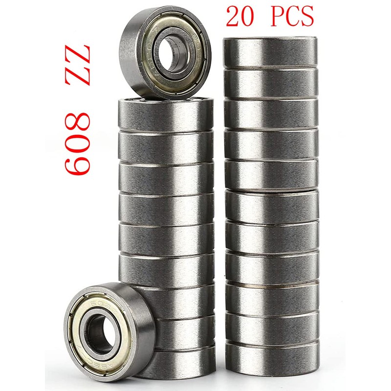 20 PCS Longboard Integrated Bearing 608-ZZ,Skateboard Wheel Bearing Inline Roller