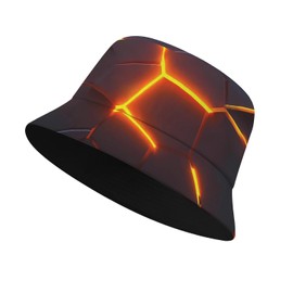 Flame Geometry Bucket Hat Beach Sun Hat Beach Fishing Hat for Men Women Teens, Reversible Double-Side-Wear