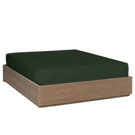 Allure Bedding 16 Inches 40 CM Extra Deep Fitted Sheets Poly cotton Plain and Soft Comfortable Easy Care Machine Washable Percale Single Double King Super King Bed Sheet (Double, Green)