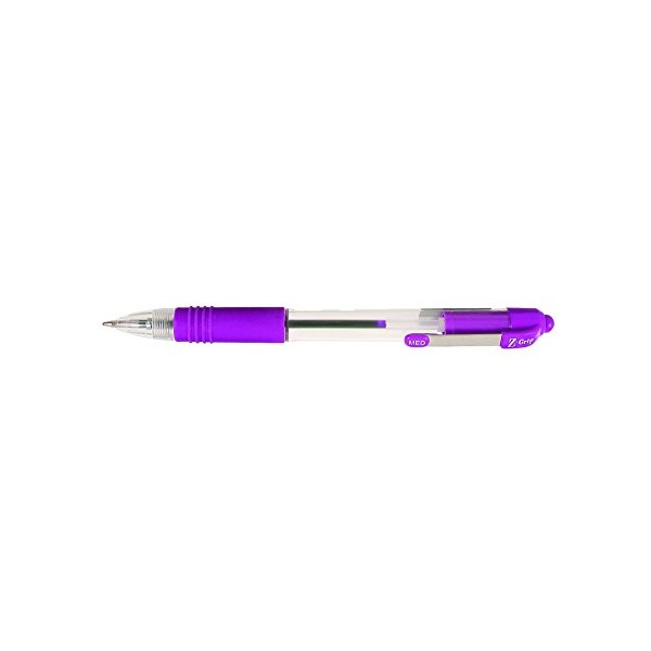Zebra Z-Grip 1.0 mm Ballpoint Pen - Violet (Pack of 12)