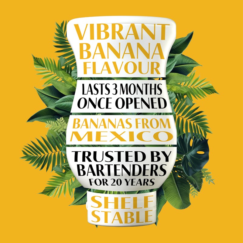 BANANA REÀL, Banana Puree Infused Syrup, 16.9 FL OZ Squeezable