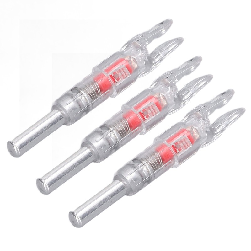 3PCS Lighted Nocks for Arrows Automatic Lighting 6.2mm Internal Diameter