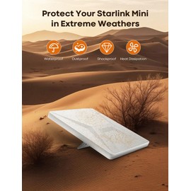 Case Cover for Starlink Mini, for Starlink Mini Protective Case, Weatherproof Silicone Case for Starlink Mini Satellite Dish, Anti-Bump Anti-Drop and Portable Design - White