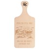 Spruchreif Alder board with handle, breakfast board with engraving, chopping