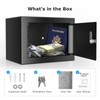 Bonsaii Safe Box with Key Lock, Steel Security Lock Box,