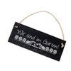 Dekolando Wir sind im Garten Slate Door Sign with German