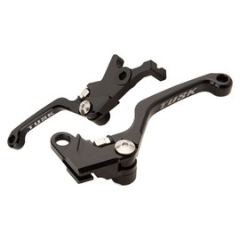 TUSK Folding Lever Set Black Compatible with Honda CRF250L 2013-2020/CRF250L Rally