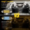 Spurtar 42PCS Interior Car Lights Superior Brightness White Dome Map