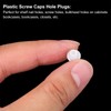 MECCANIXITY 100pcs Plastic Hole Plugs, 5mm (3/16 Inch) Clear White