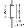 Gedotec Furniture Handle Stainless Steel Glass Door Handle for Screwing