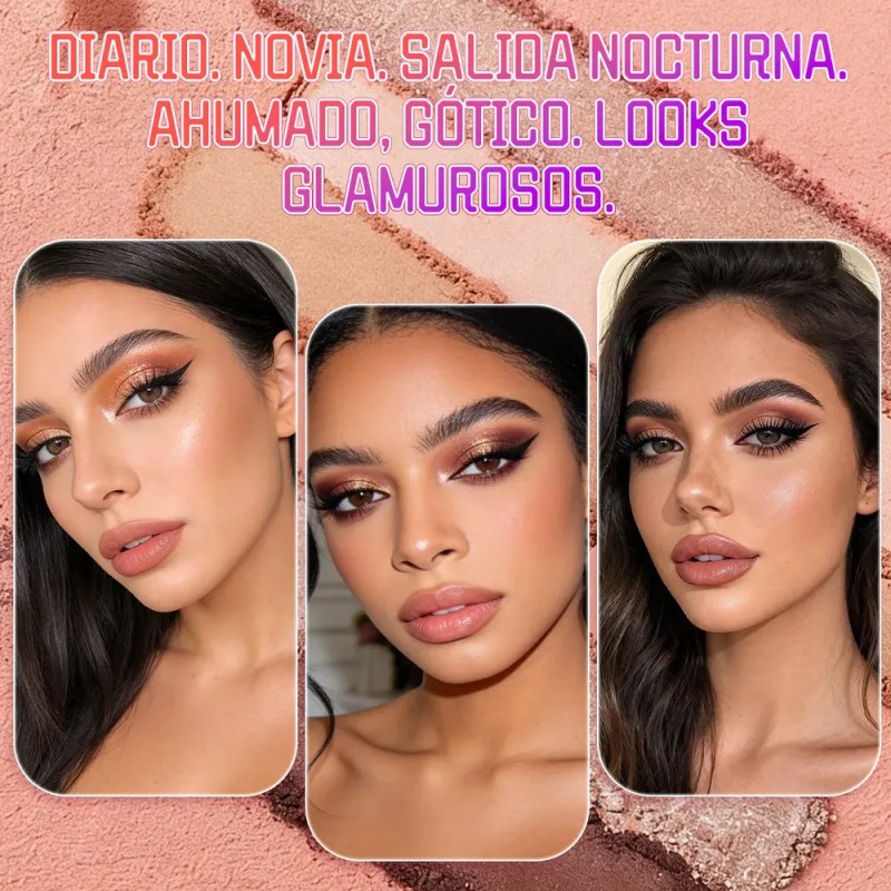 Paleta De Sombras De Ojos Altamente Pigmentada Con 18 Tonos