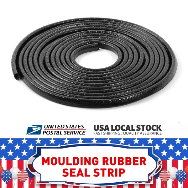 MODIGT Black 232" U Shape Rubber Seal Car Door Edge