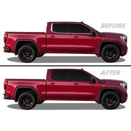 SlickMod Chrome Delete Blackout Vinyl Overlay for 2019-2023 GMC Sierra 1500 Window Trim (Matte Black, 1. Window Trim)
