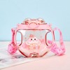 450ml Kids Water Cup with Handle and Lanyard Plastic Straw
